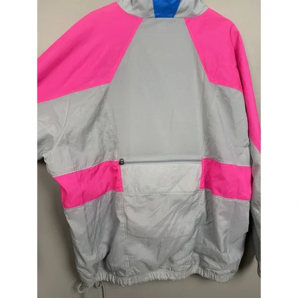 Vintage Nike Vaporwave Pink Windbreaker Retro 90's Packable Pouch Strap Jacket
